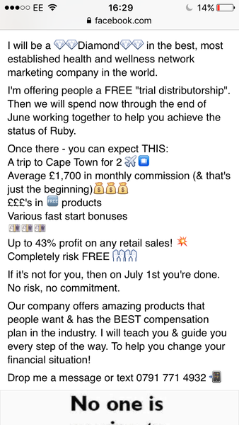 MLM BOT WATCH 8 - Lighthearted chat and posts by Eyes about Forever Living, Ariix, It Works is a church, NuSkin, Younique, as scambralambascambaralamlas