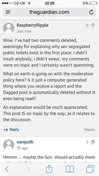 The Guardian's censorship of women's comments