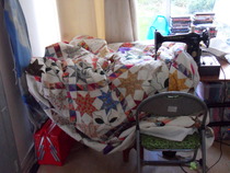 Any quilters here? Help! Machine quilting a big quilt on a domestic...