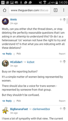 The Guardian's censorship of women's comments