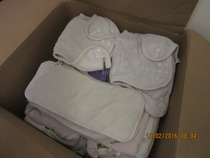 Big box of reuseable nappies - mixed sizes/brands - free to a good home