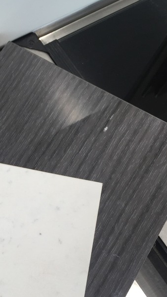 Gloss grey zebrano style kitchen?