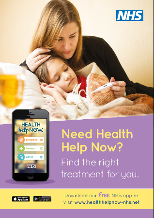 Introducing the NEW NHS Health Help Now App to help you find the right treatment for health problems (especially when you are not sure what to do or who to contact).