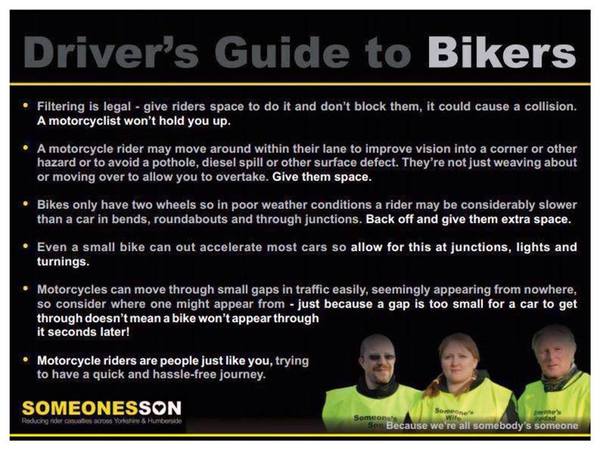 to ask if some drivers really do have this opinion about motorcyclists?