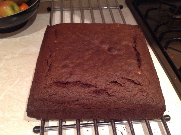 Recipe for 10" square tasty chocolate cake, please