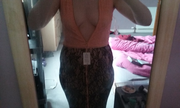 Wearing revealing clothes with small boobs