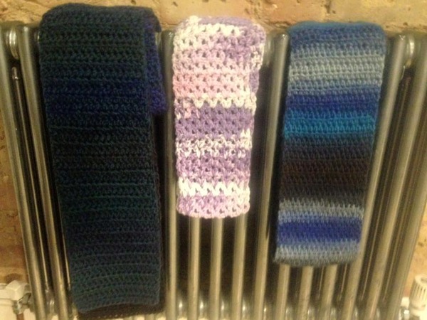 Woolly Hugs. Our Project to help refugees continues. One square, one blanket, a pair of gloves, one warm hat, one step at a time, really every little thing will help. All support welcome.