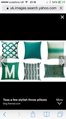 pale blue walls with emerald green velvet sofa..is that too much??