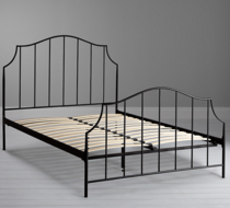 DIY bedframe with metallic paint