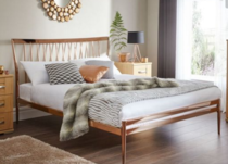 DIY bedframe with metallic paint