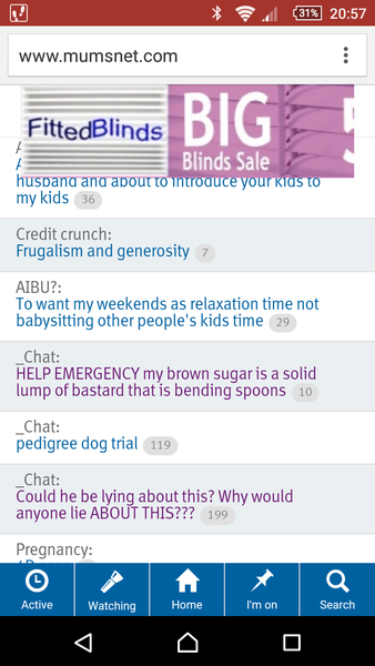 Giant advert over top of page