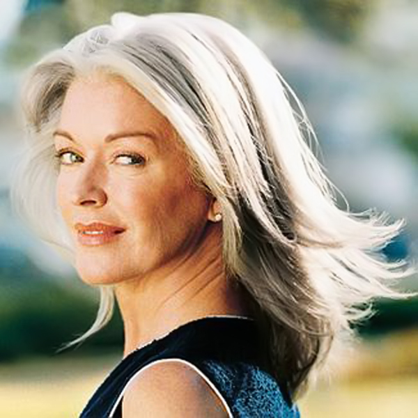 Long hair on a forty plus woman