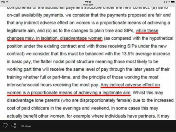 To want equality for women doctors?