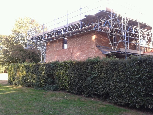 Building floor extension with no side access?