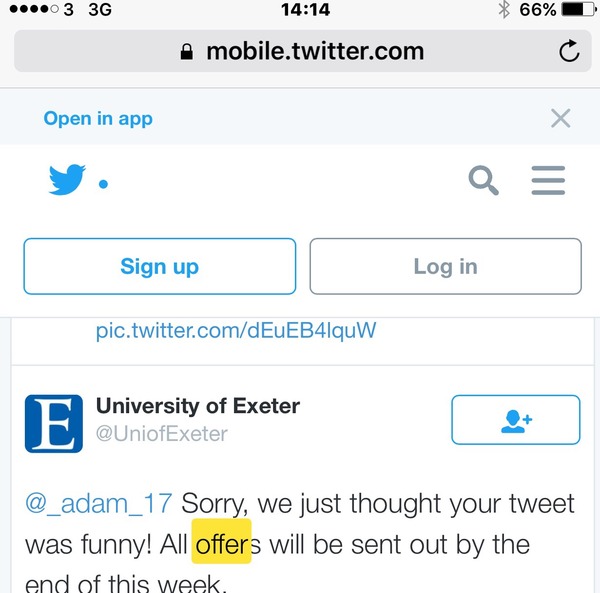 Exeter offers : incompetent or arrogant?