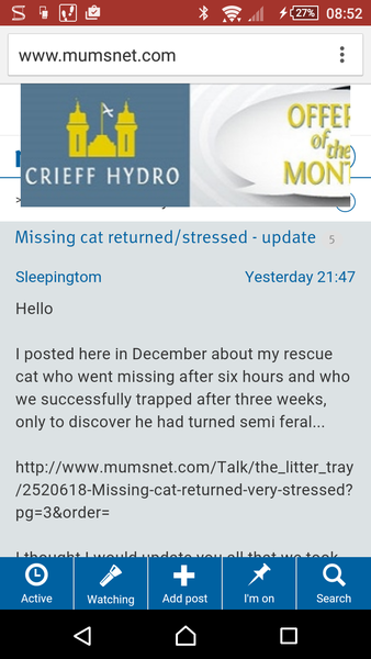 Giant advert over top of page