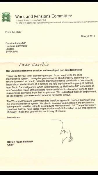 To expect to XH to be prosecuted over the £80,000 he owes in child support?