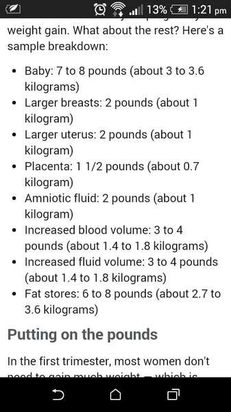 My mother, pregnancy and weight gain