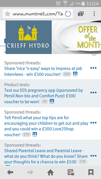Giant advert over top of page