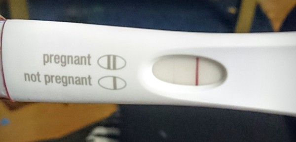 Very very very faint pregnancy test