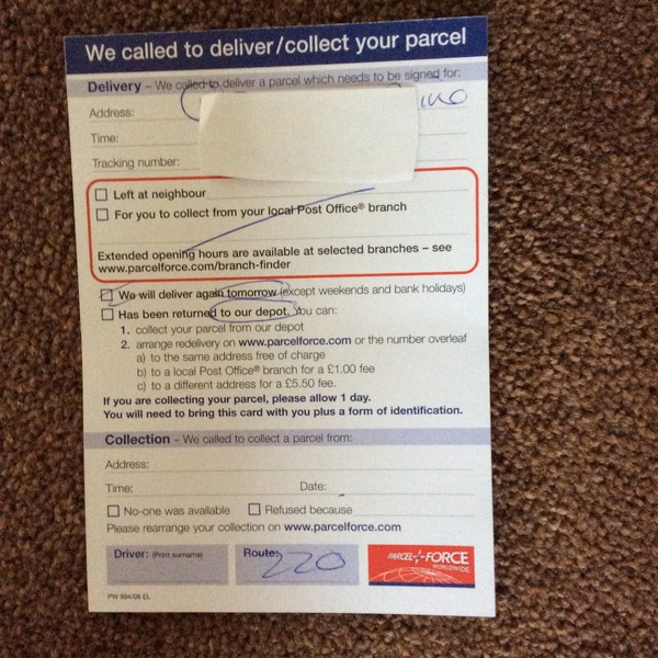 Why is getting a parcel delivered such hard work?!