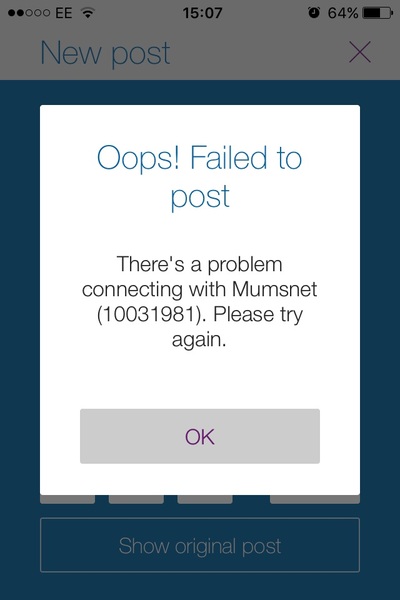 error message