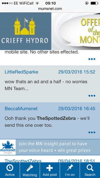 Giant advert over top of page
