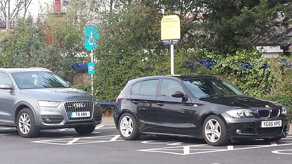 Disabled parking in mother & child space