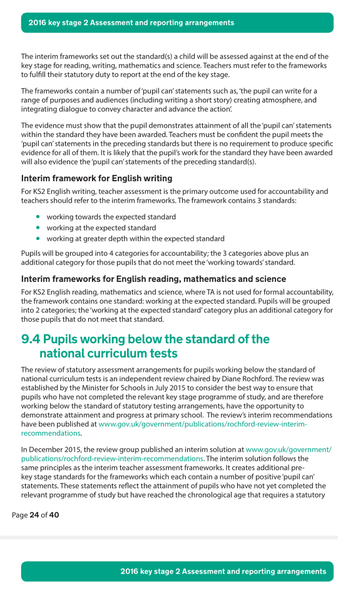 If your child went to a older year for lessons, what did you do when they reached that year?