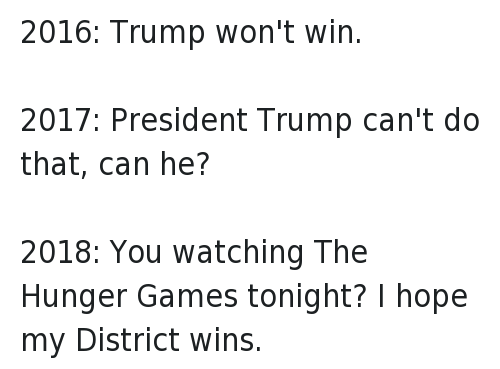 To admit that there's a tiny bit of me that wants Trump to be president - just to see what on earth would happen?!