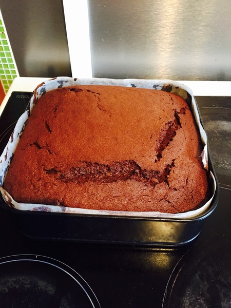 Recipe for 10" square tasty chocolate cake, please