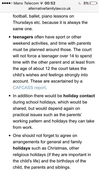 13 yr wants to reduce contact but bound by court order advice plz