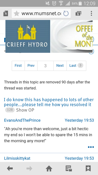 Giant advert over top of page