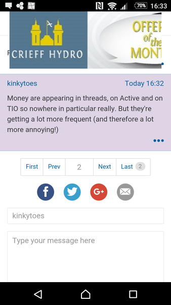 Giant advert over top of page