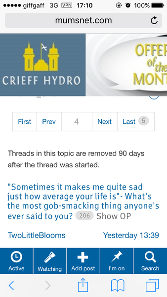 Giant advert over top of page