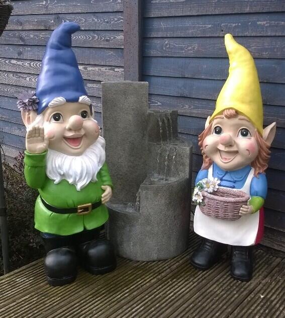 There's a gnome staring through my kitchen window over a 6ft high fence...