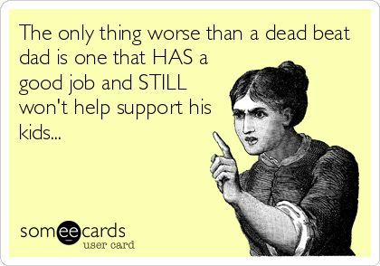 To expect to XH to be prosecuted over the £80,000 he owes in child support?