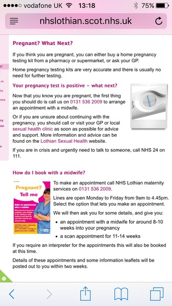 Tried to phone for the first midwife appointment, but no one answer the calls...