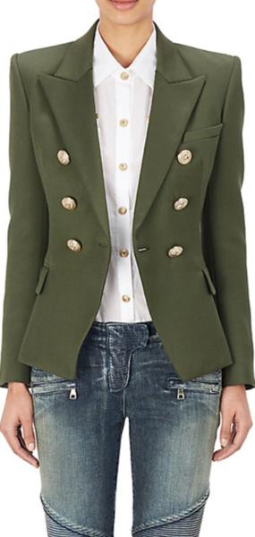 How can I get the Balmain look (structured shoulder blazers/tops) without the price?