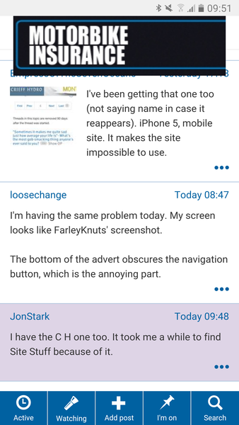 Giant advert over top of page