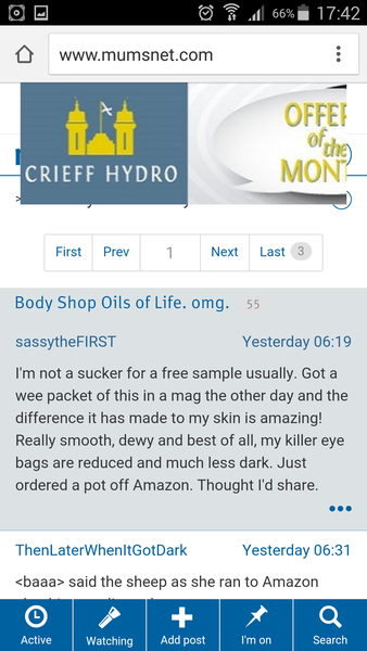 Giant advert over top of page