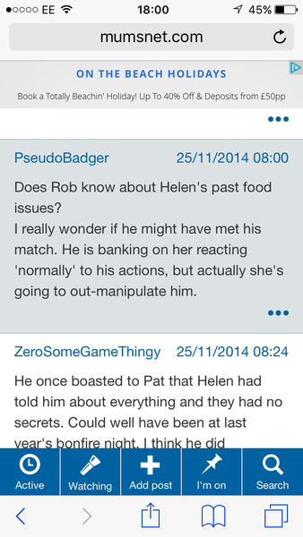 Rob - dead? No, no, he's, er, resting. He's just pining for the Canadian plains. As Helen is taken into custardy, discuss the Archers here.