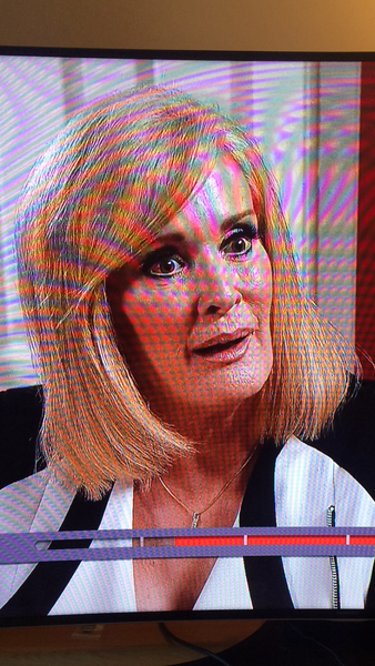 to wonder what on earth Eileen Grimshaw has done to her teeth?!
