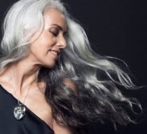 Long hair on a forty plus woman