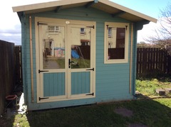 If your shed is blue or green, what paint did you colour it?