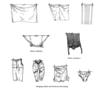 Is there right way to hang clothes on a washing line?