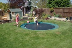 Concealing a trampoline