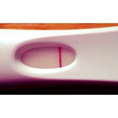Can anyone see a line on this First Response pregnancy test?
