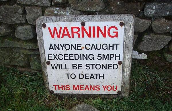 To find this sign hilarious?