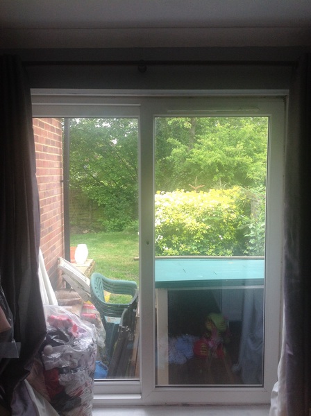 Converting patio doors into a window?